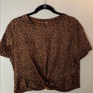 Leopard crop top